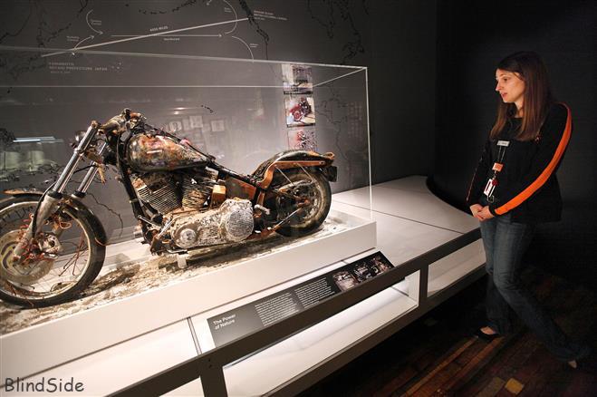 A harley davidson as Strangest Things after tsunamis